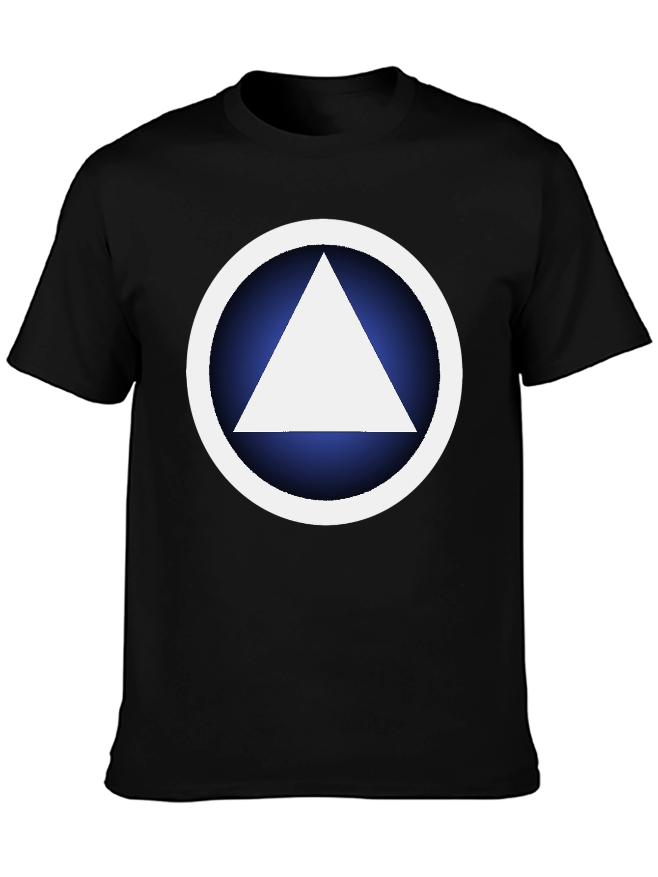 Geometric Graphic T-Shirt - White Triangle Design