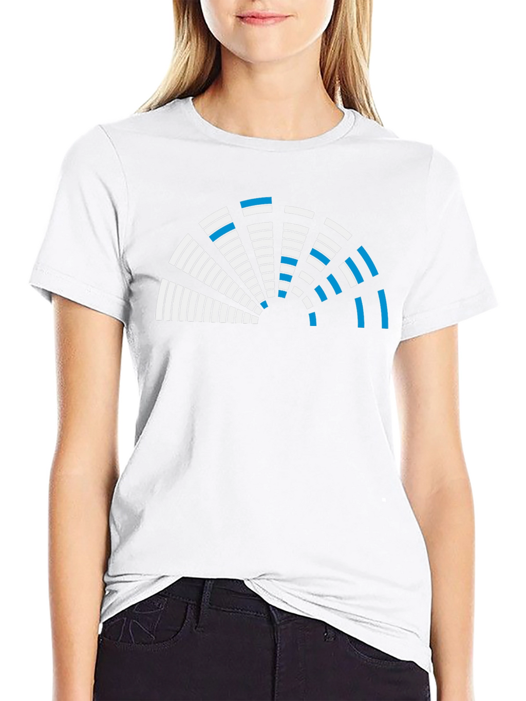 Abstract Graphic Tee - Black Crew Neck Shirt