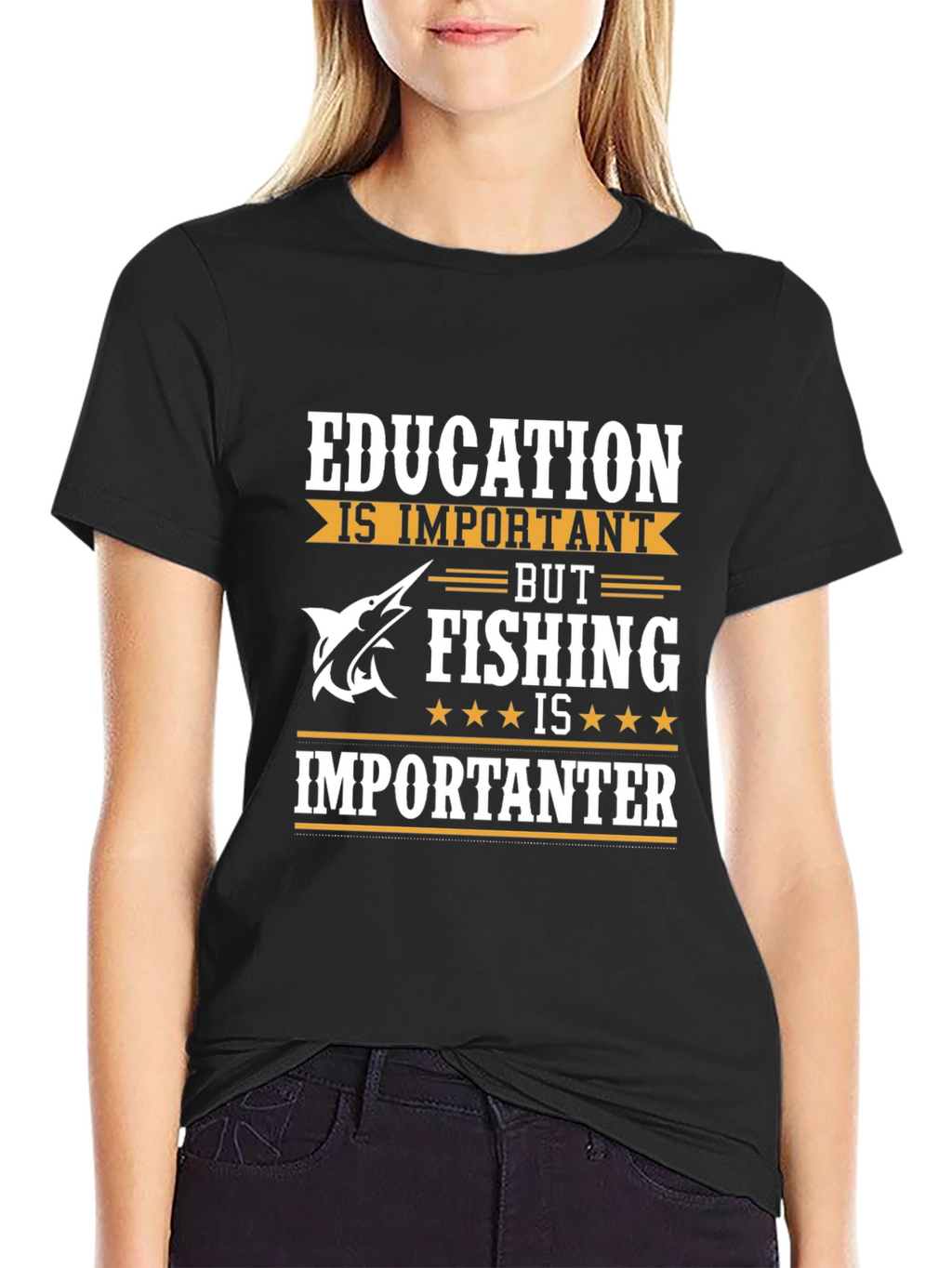 Fishing is Importanter Mens Graphic Tee
