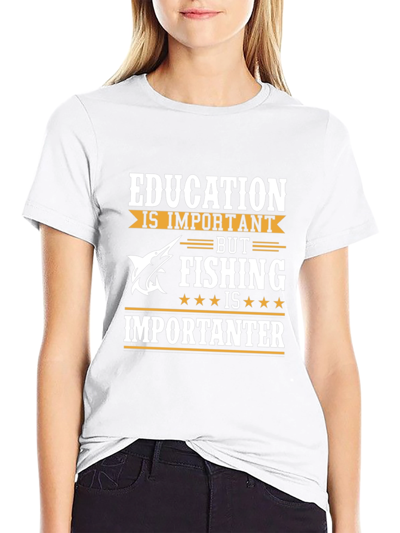 Fishing is Importanter Mens Graphic Tee