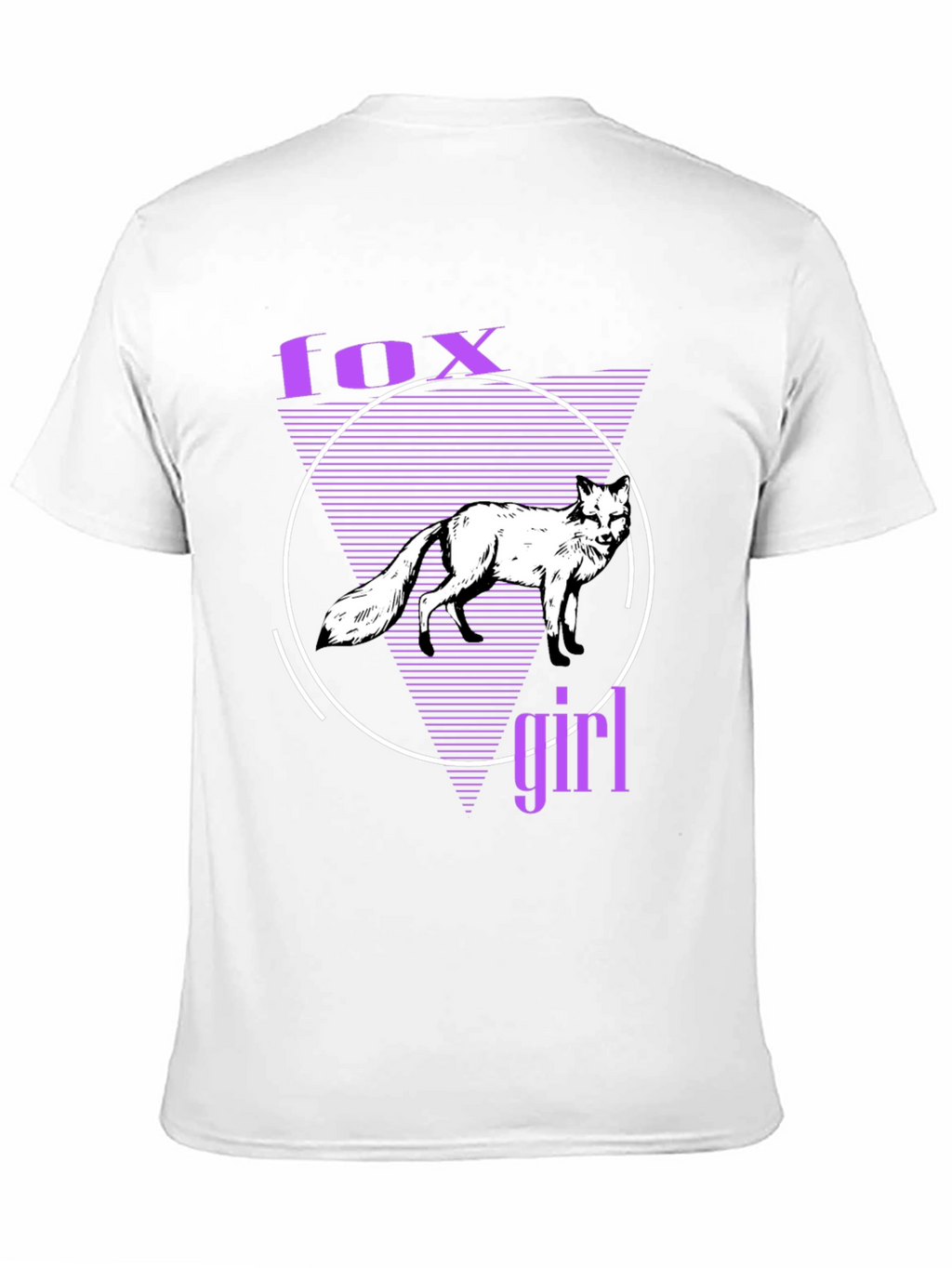 Fox Girl Graphic Tee - Black Cotton T-Shirt
