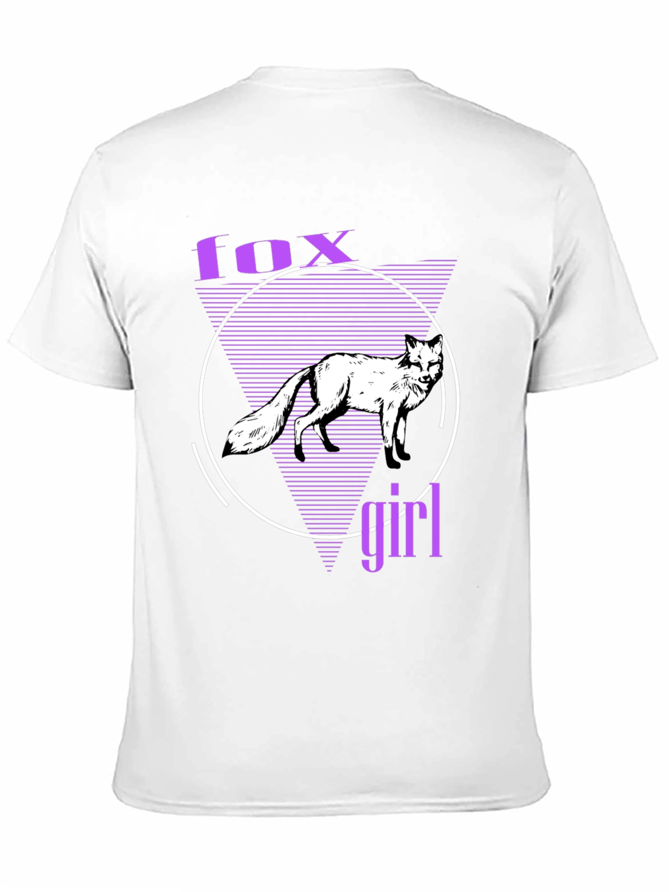 Fox Girl Graphic Tee - Black Cotton T-Shirt