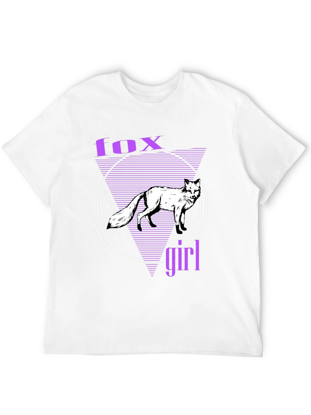 Fox Girl Graphic Tee - Black Cotton T-Shirt