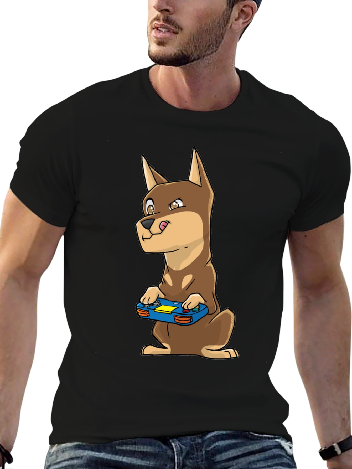 Dog Gamer T-Shirt - Funny Canine Video Game Tee