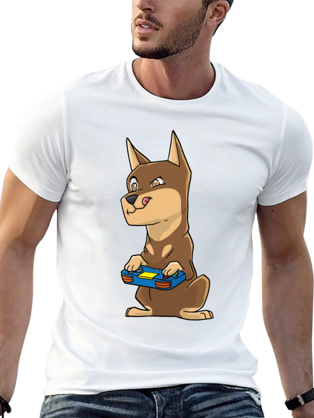 Dog Gamer T-Shirt - Funny Canine Video Game Tee
