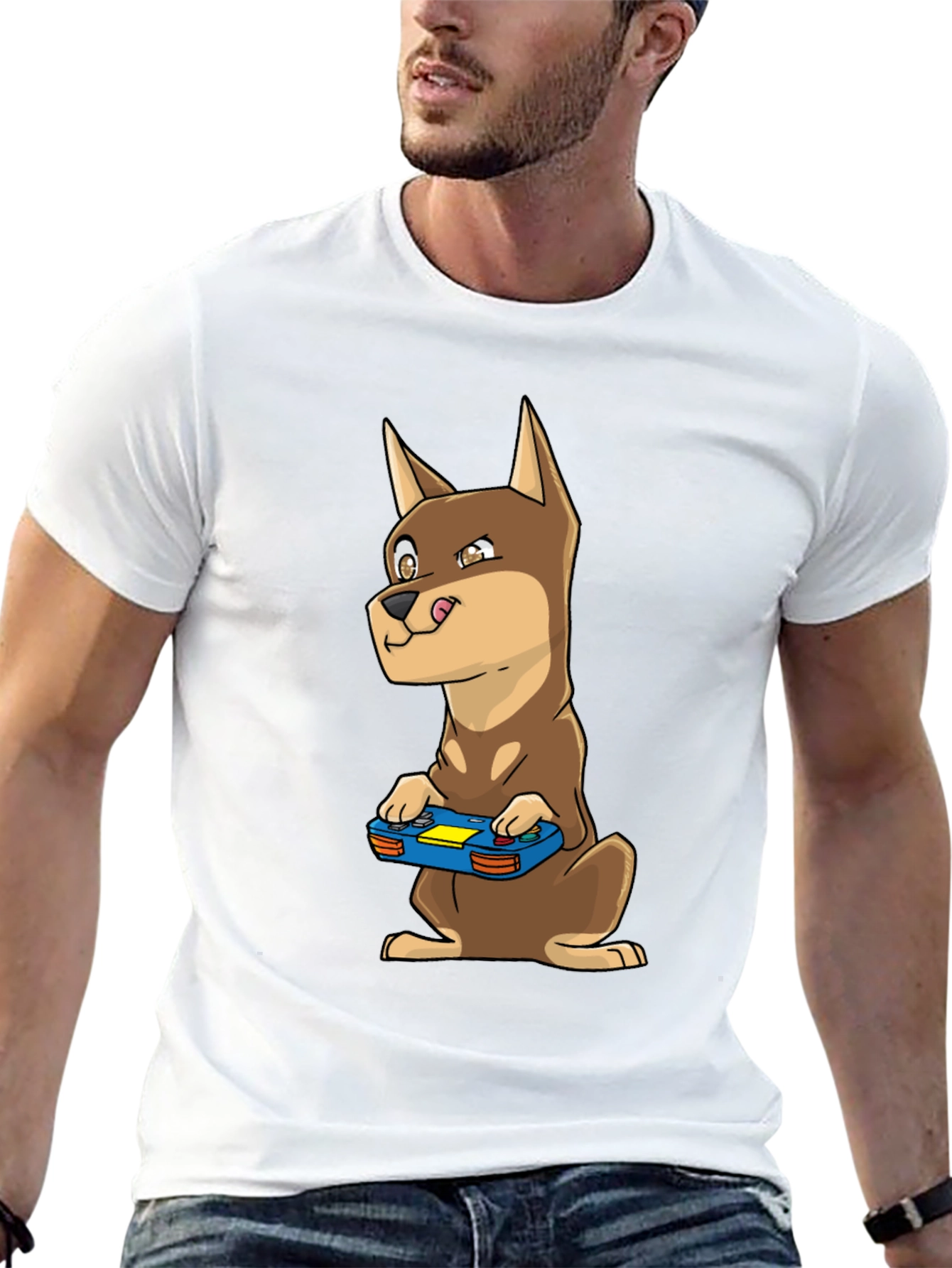 Dog Gamer T-Shirt - Funny Canine Video Game Tee