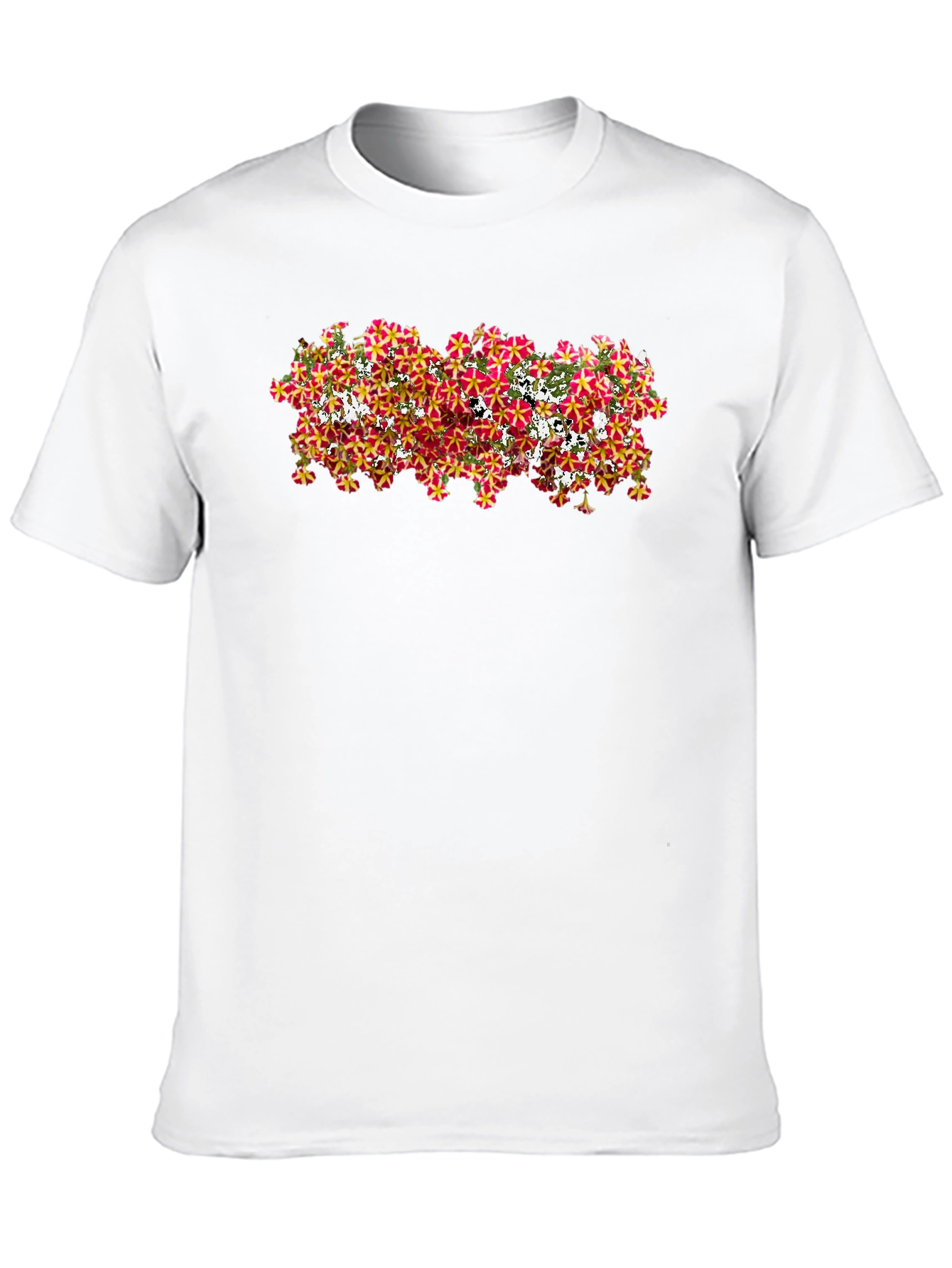 Floral Pattern Black T-Shirt