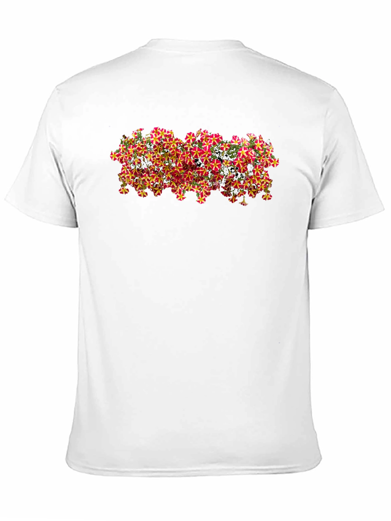 Floral Pattern Black T-Shirt