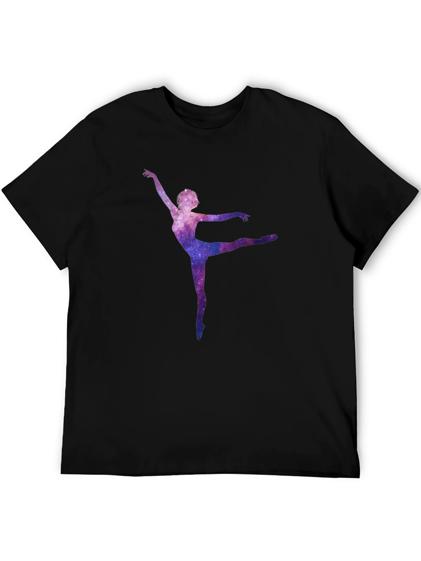 Galaxy Ballerina Black T-Shirt