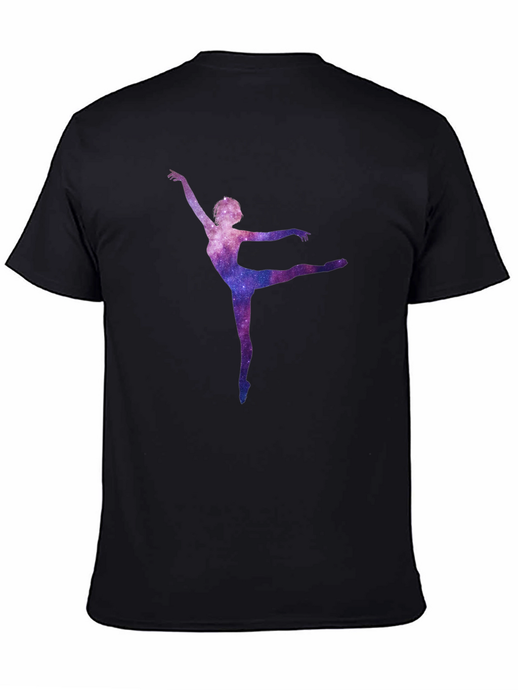 Galaxy Ballerina Black T-Shirt