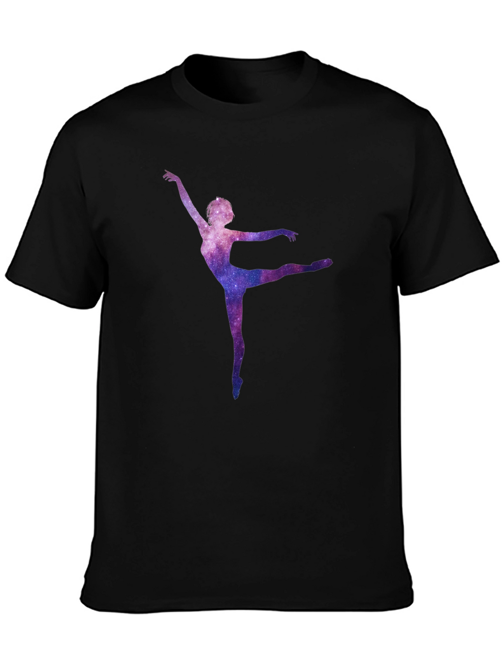 Galaxy Ballerina Black T-Shirt