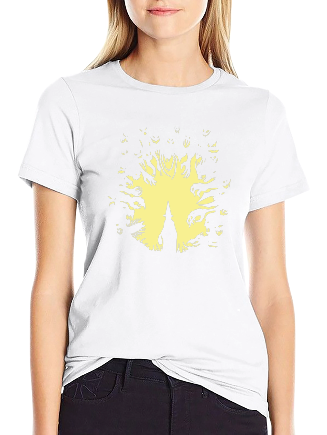 Halloween Witch Graphic Tee - Mens Black T-Shirt