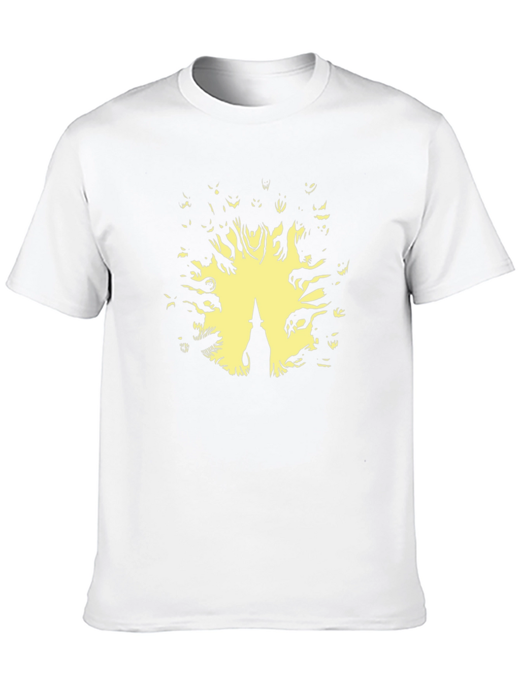 Halloween Witch Graphic Tee - Mens Black T-Shirt