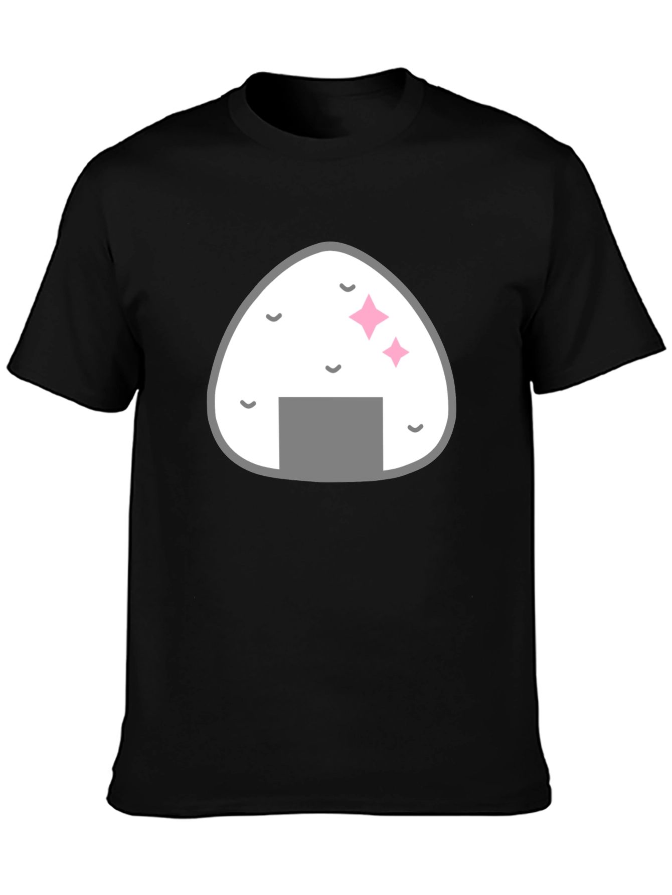 Onigiri Graphic Black T-Shirt - Foodie Fashion