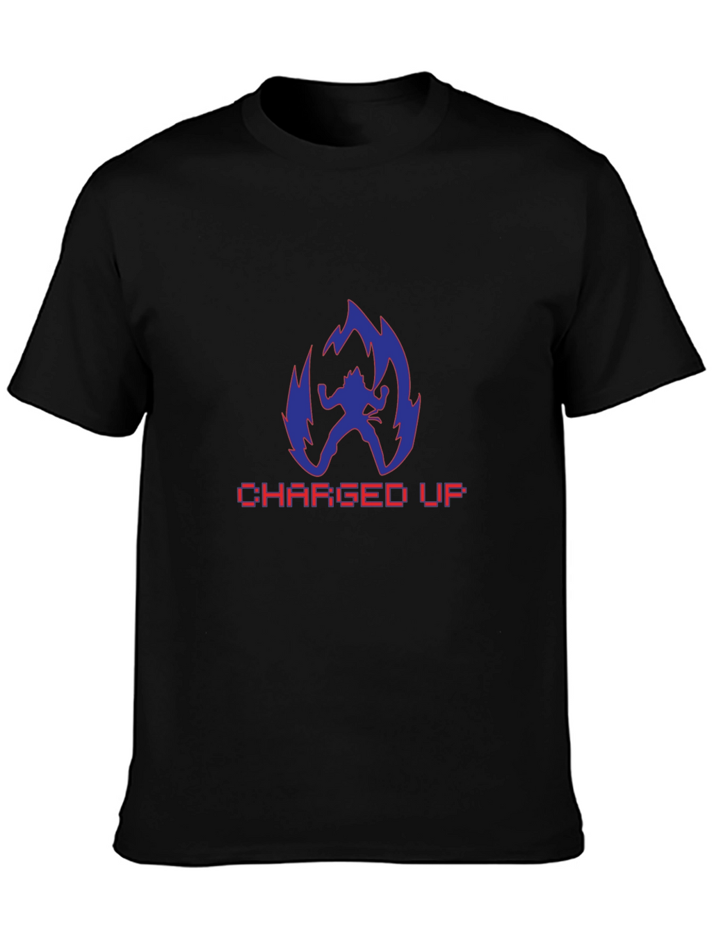 Charged Up Anime T-Shirt - Black