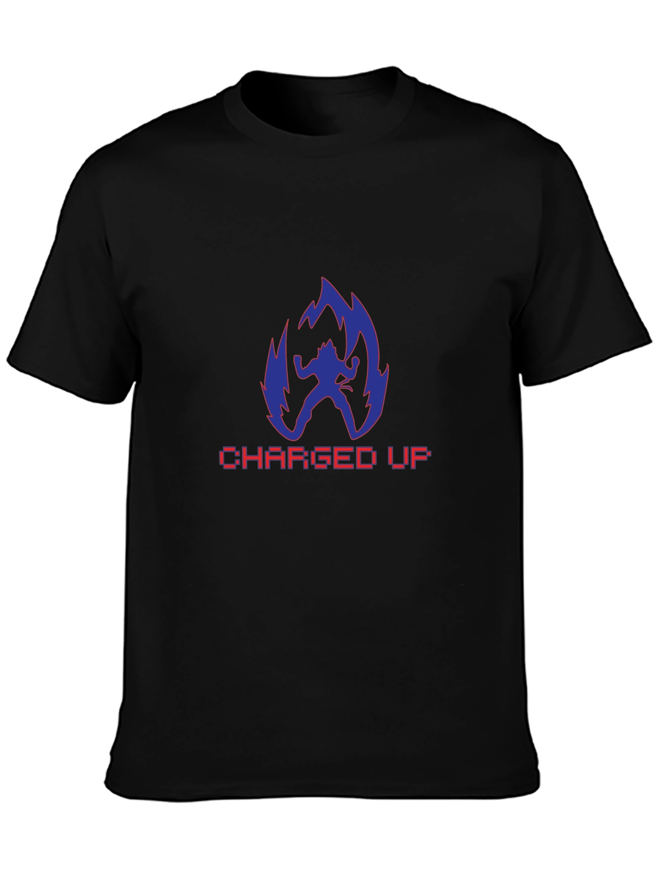Charged Up Anime T-Shirt - Black