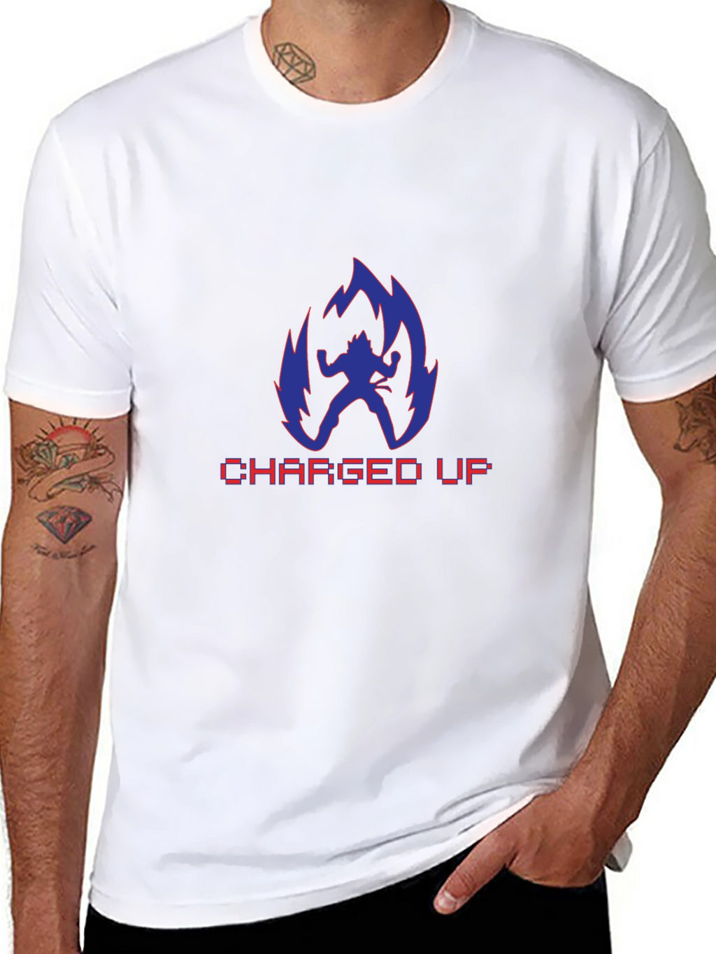 Charged Up Anime T-Shirt - Black