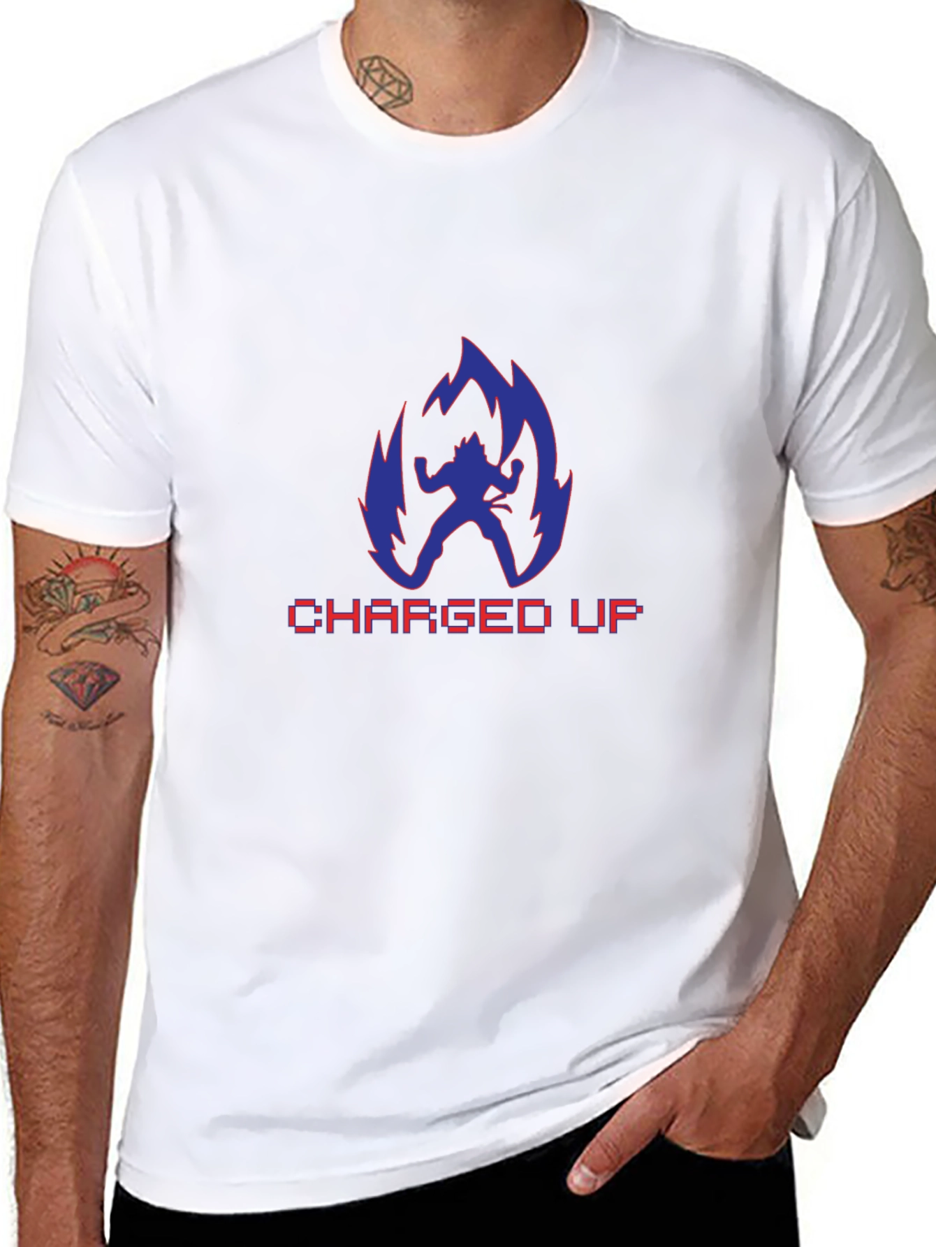 Charged Up Anime T-Shirt - Black
