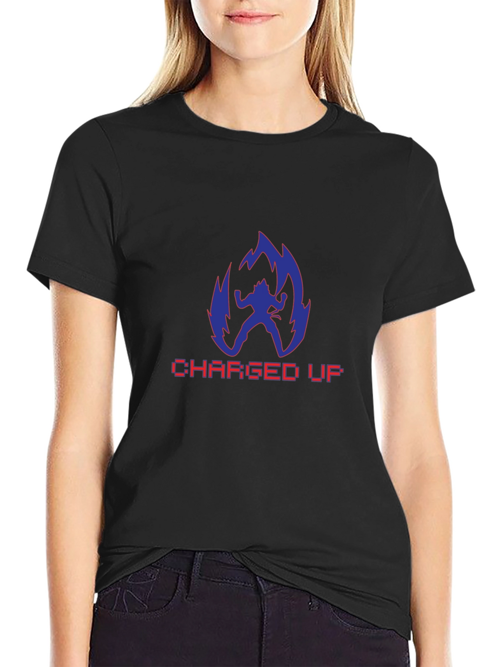 Charged Up Anime T-Shirt - Black