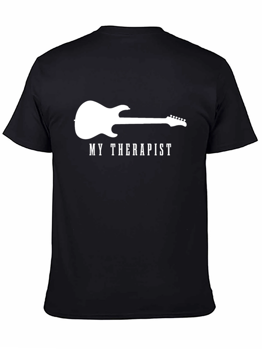 Guitar Therapist Mens Black T-Shirt
