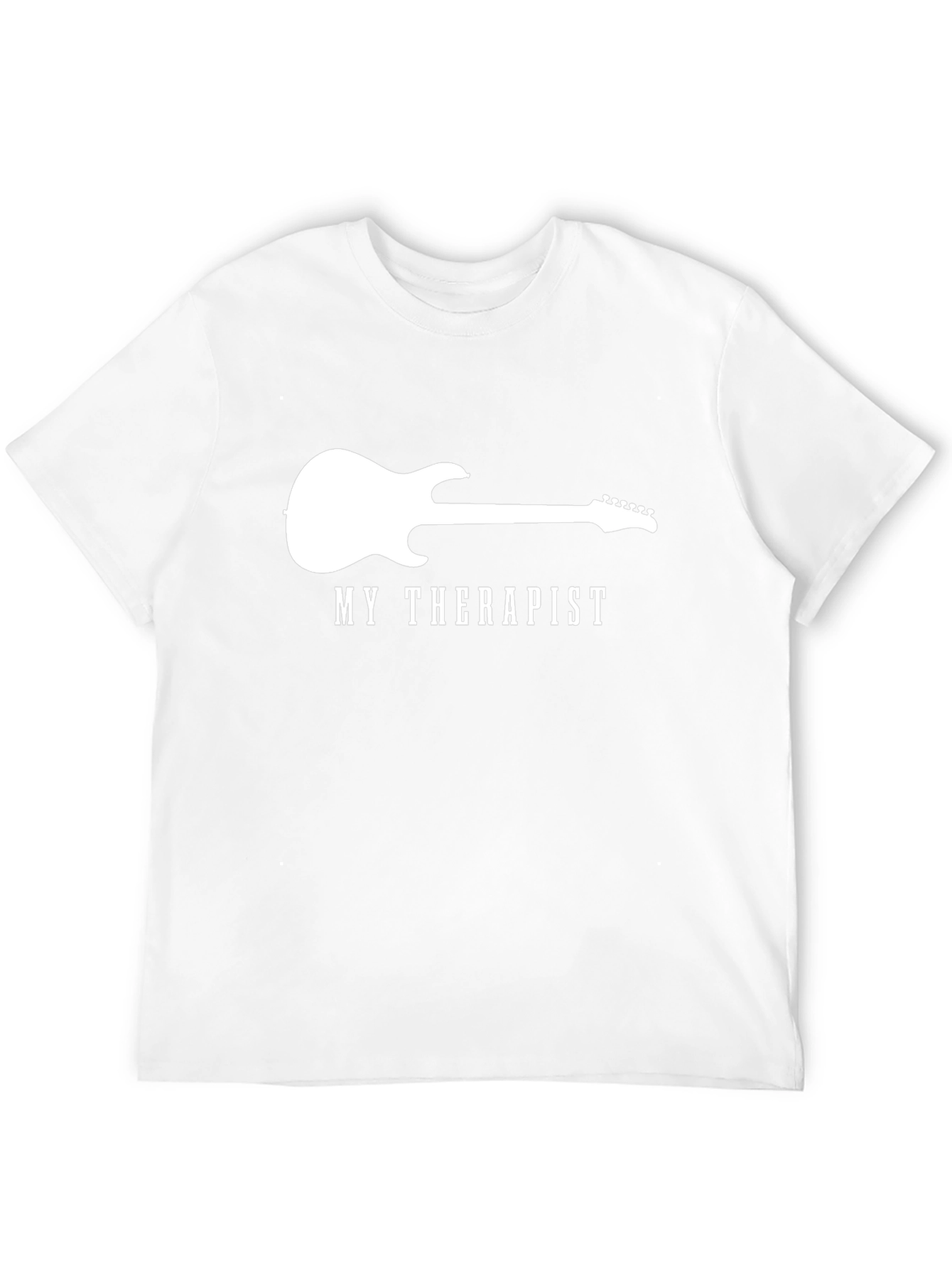 Guitar Therapist Mens Black T-Shirt