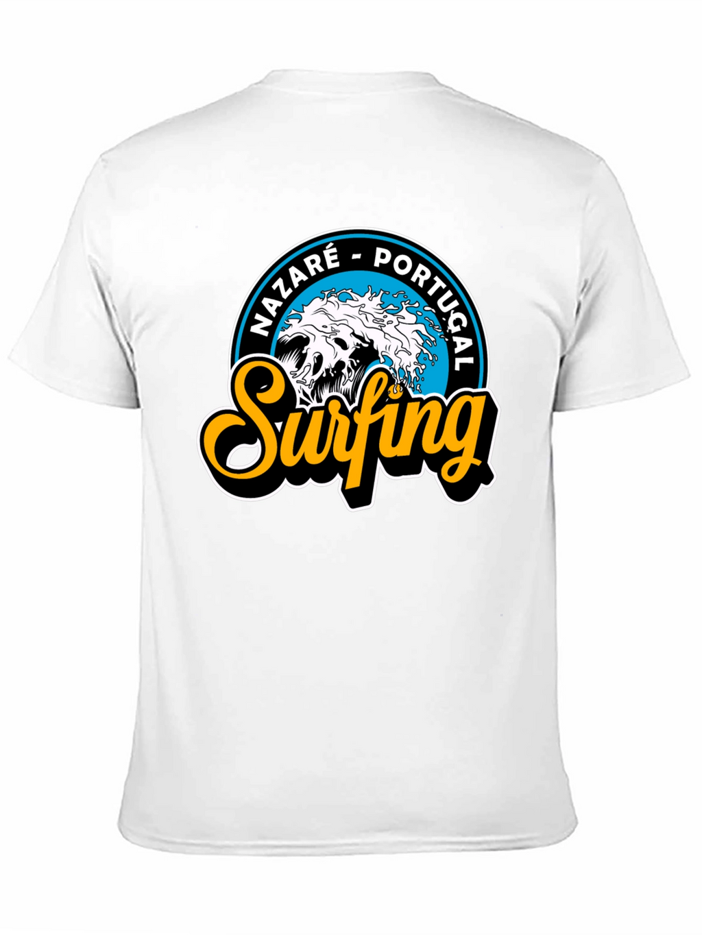Nazaré Portugal Surfing T-Shirt - Black