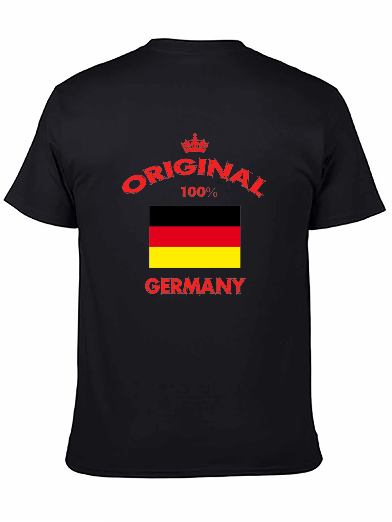 Original Germany Flag Graphic Tee - Black Cotton T-Shirt
