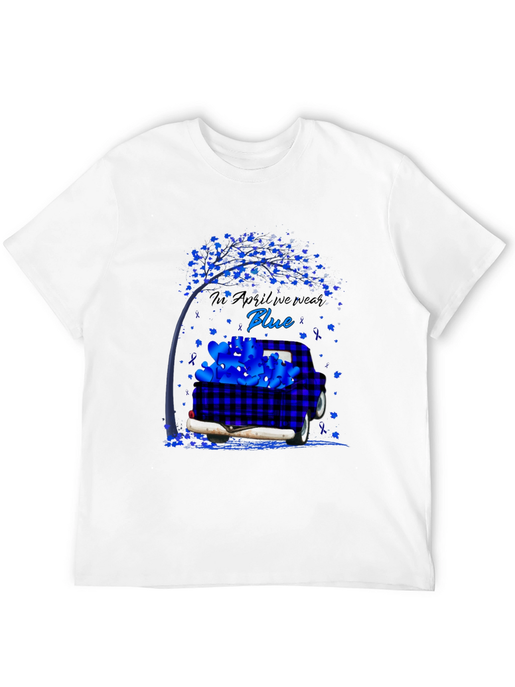 In April We Wear Blue Awareness T-Shirt