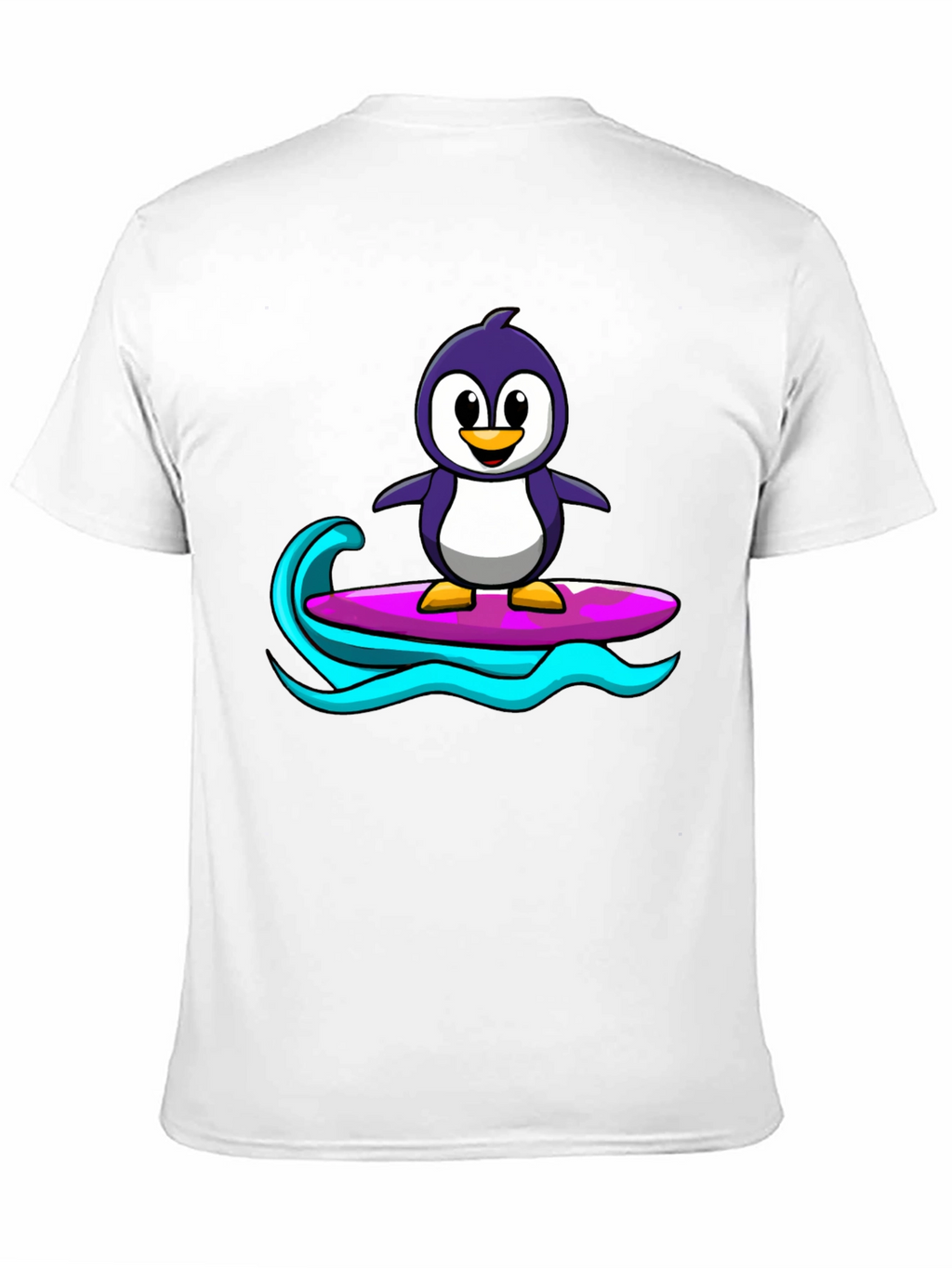 Penguin Surfing Graphic Tee - Black