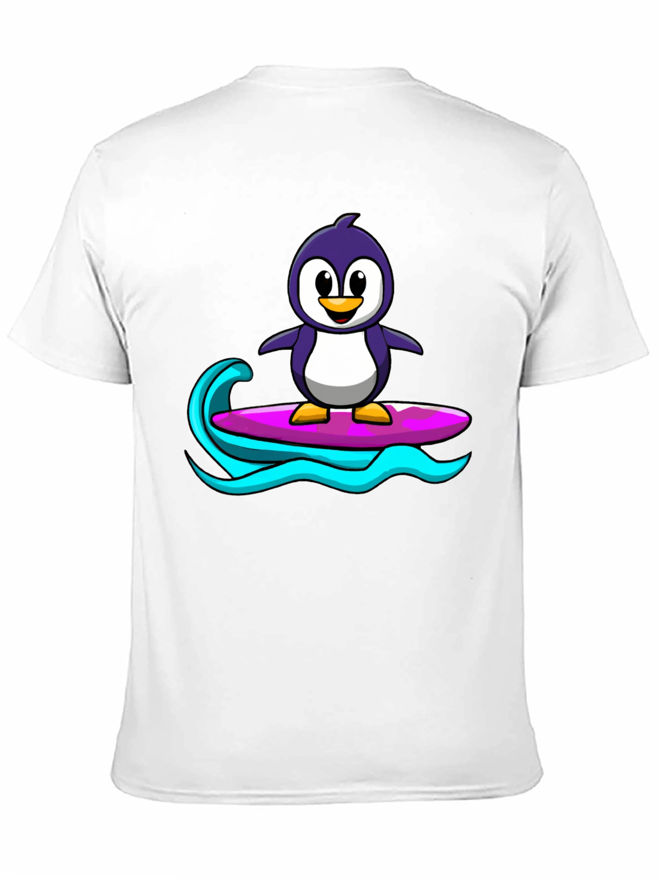 Penguin Surfing Graphic Tee - Black