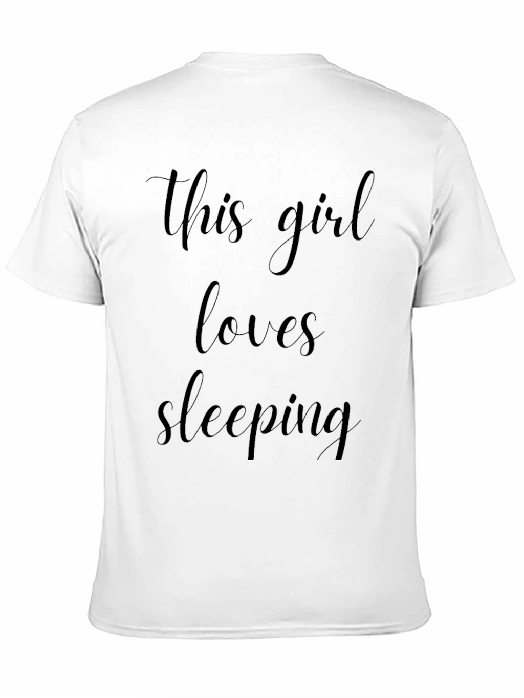 This Girl Loves Sleeping Black Graphic Tee