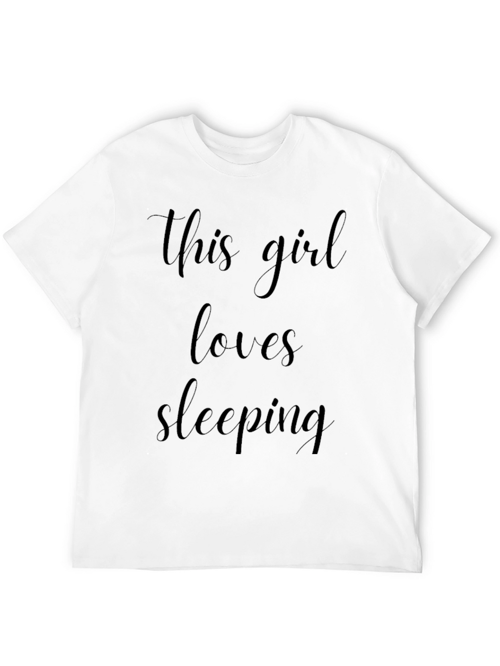 This Girl Loves Sleeping Black Graphic Tee