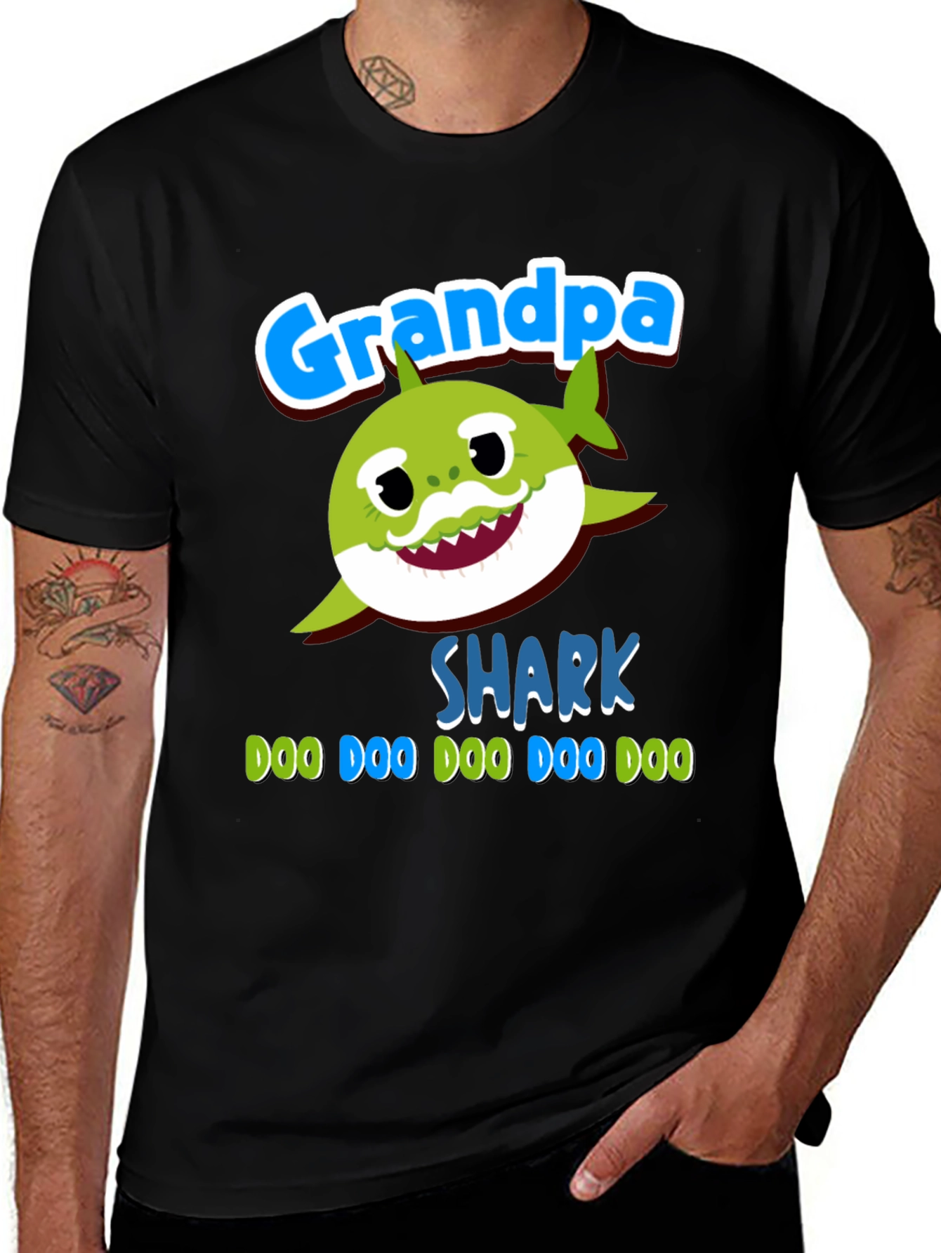 Grandpa Shark Graphic Tee - Doo Doo Doo