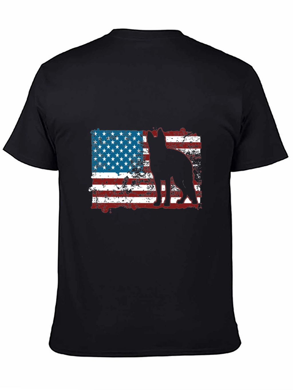 Patriotic Dog T-Shirt - American Flag Graphic Tee
