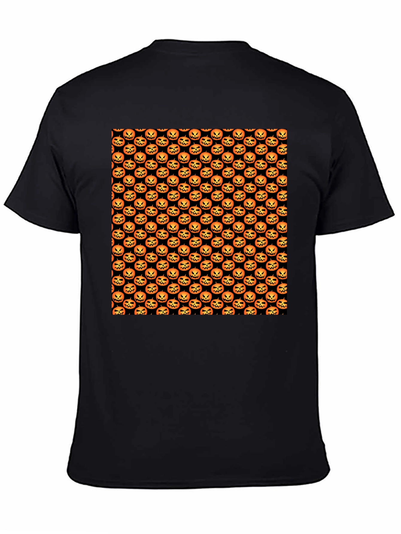 Halloween Pumpkin Pattern T-Shirt - Spooky Season Style