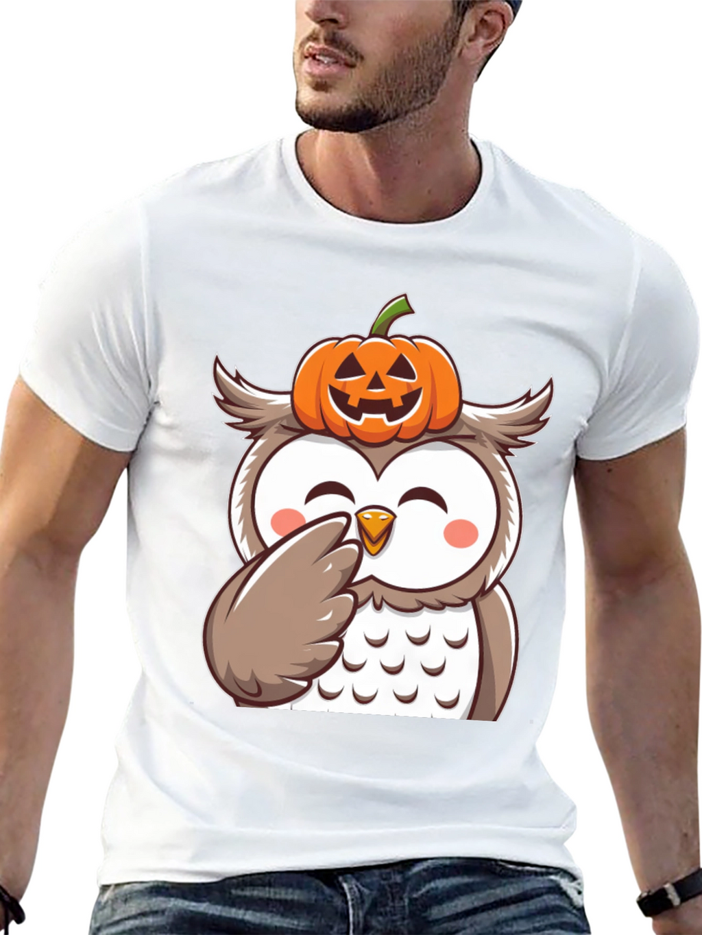 Halloween Owl Pumpkin T-Shirt