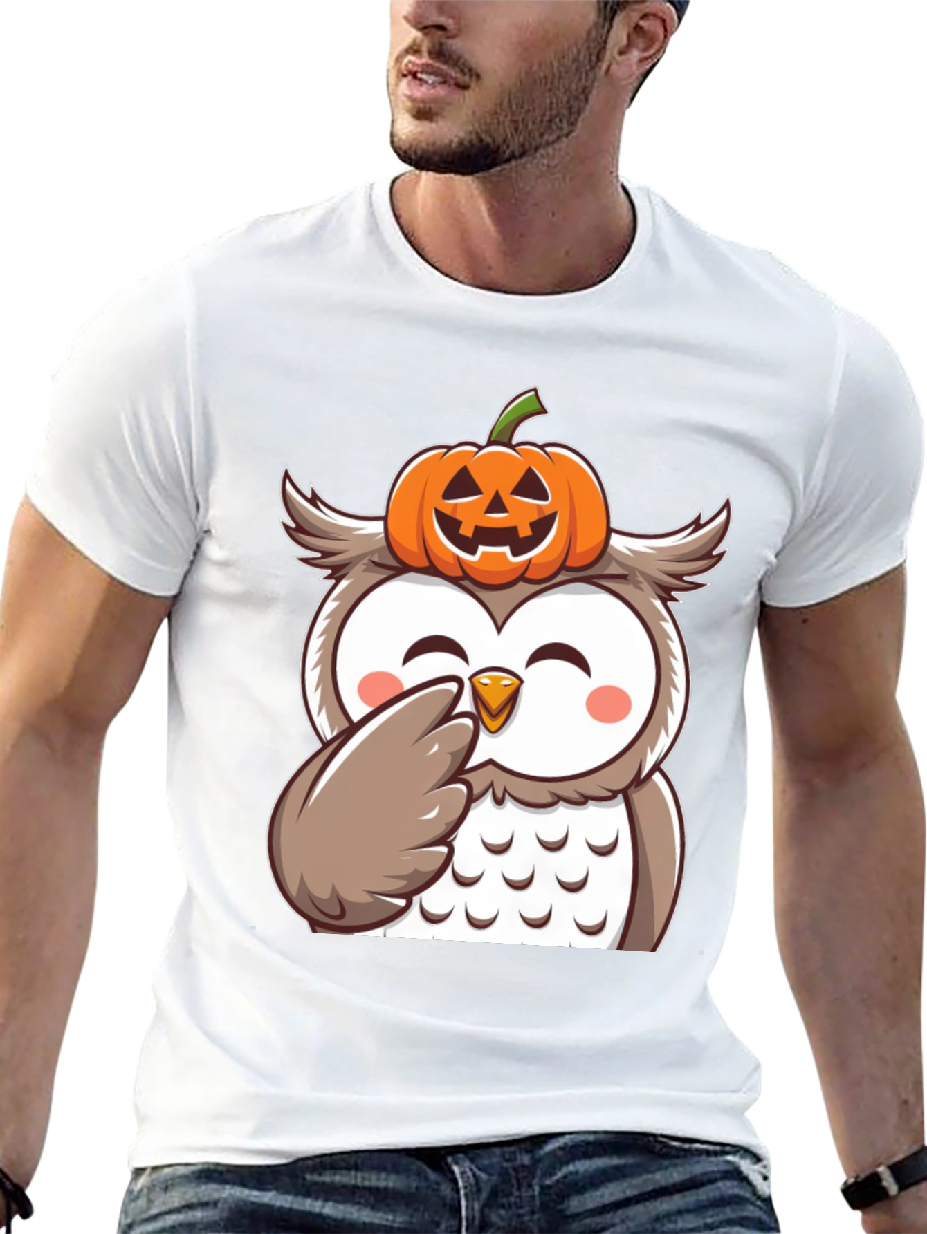 Halloween Owl Pumpkin T-Shirt