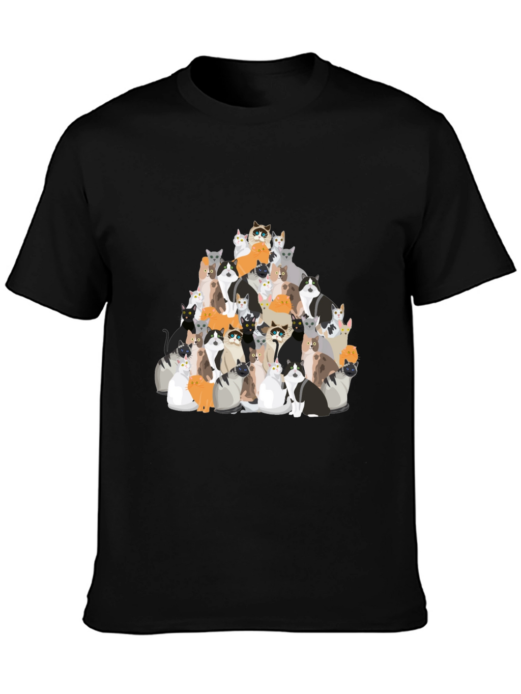 Cat Pile T-Shirt - Crazy Cat Lover Tee