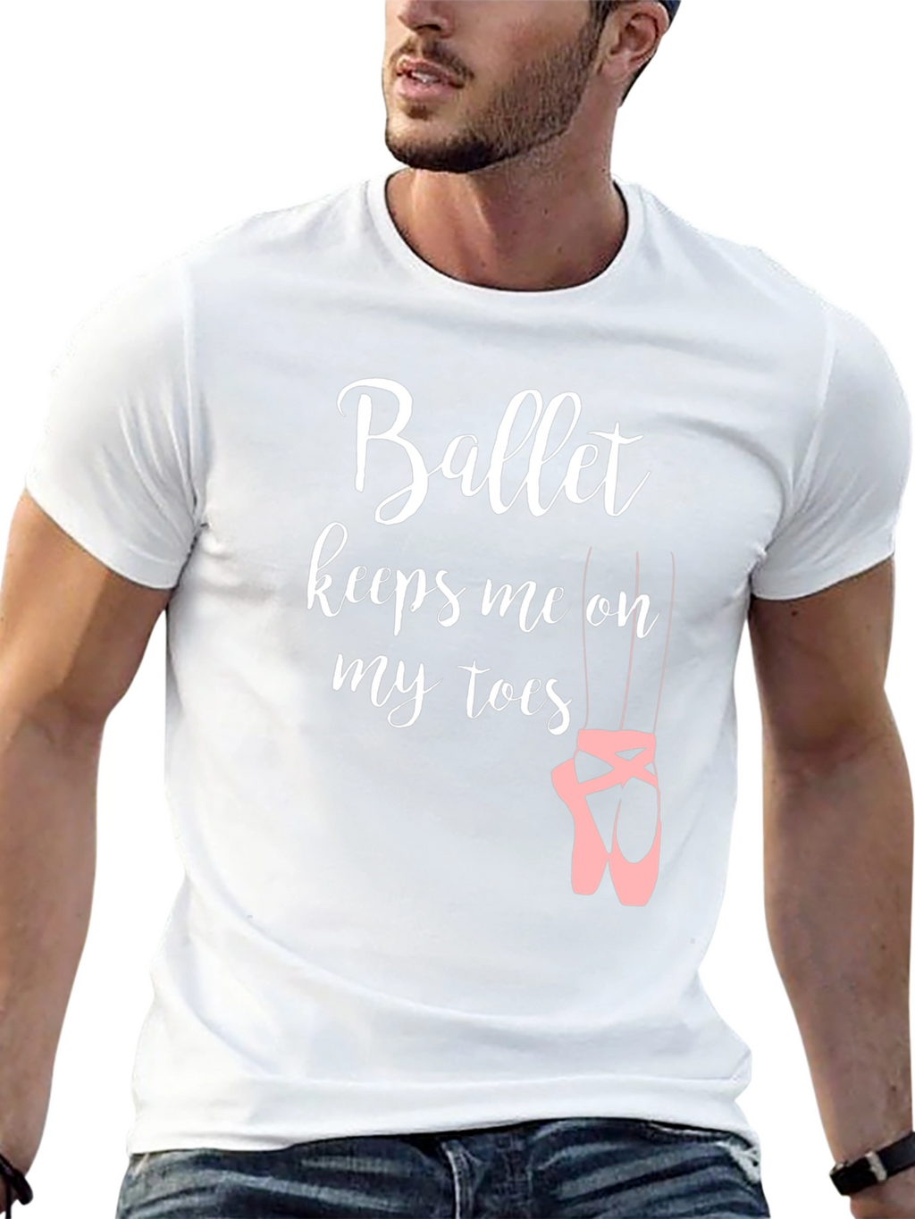 Ballet Keeps Me on My Toes Black T-Shirt