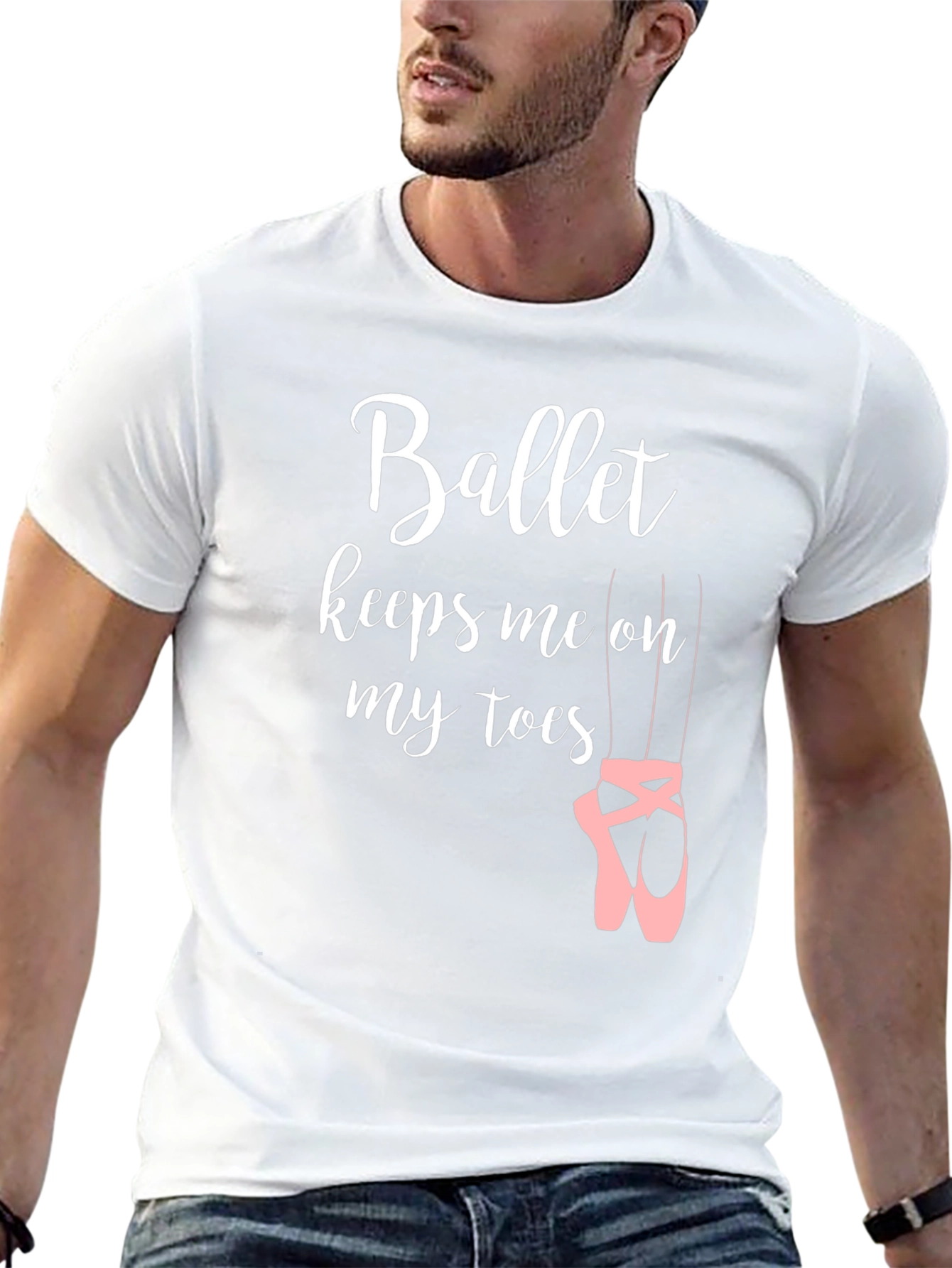 Ballet Keeps Me on My Toes Black T-Shirt