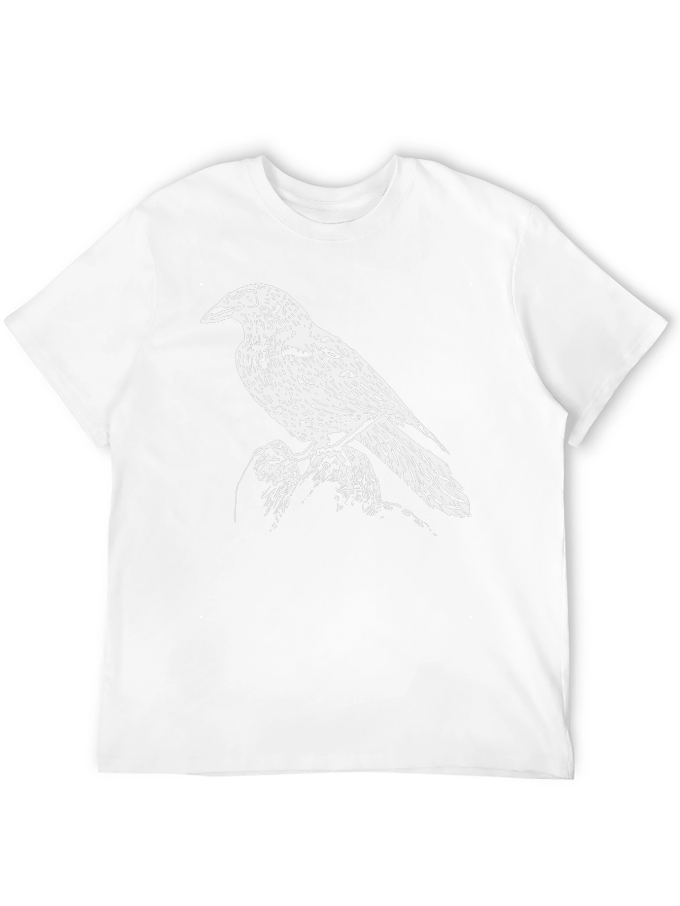 Raven Print Black T-Shirt