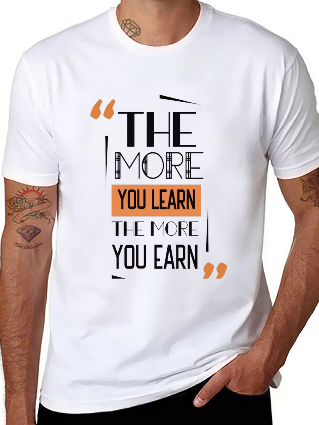 Motivational Quote T-Shirt - Learn and Earn