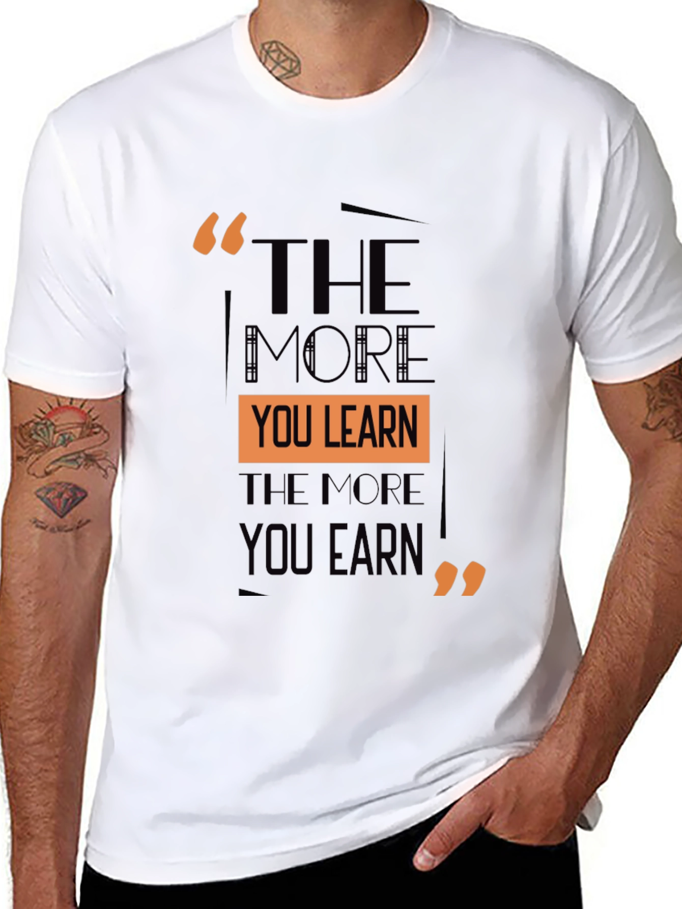 Motivational Quote T-Shirt - Learn and Earn