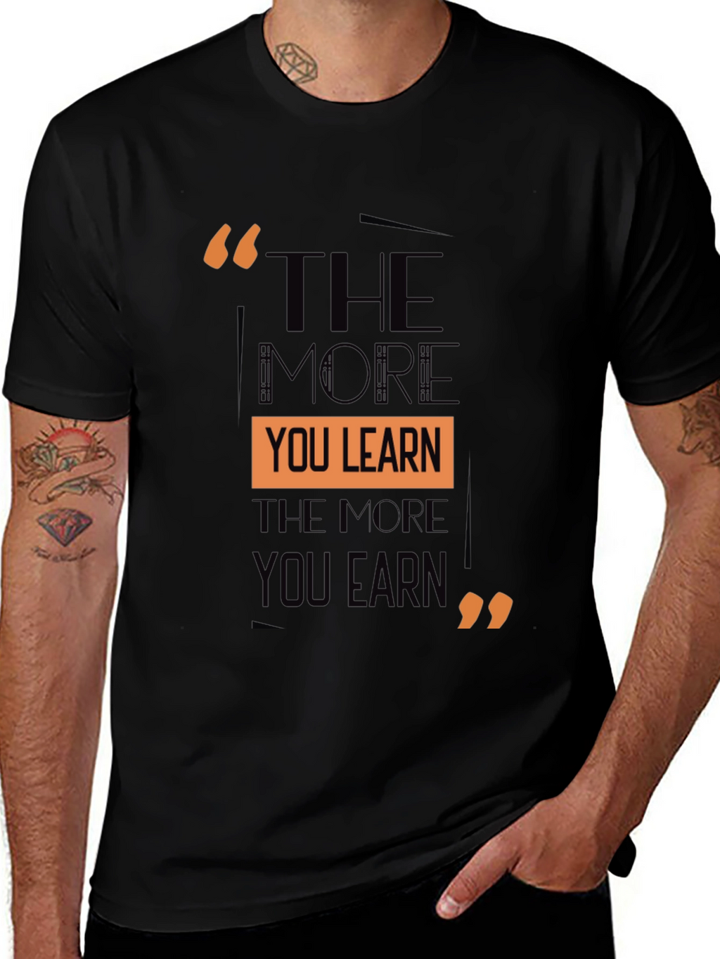 Motivational Quote T-Shirt - Learn and Earn