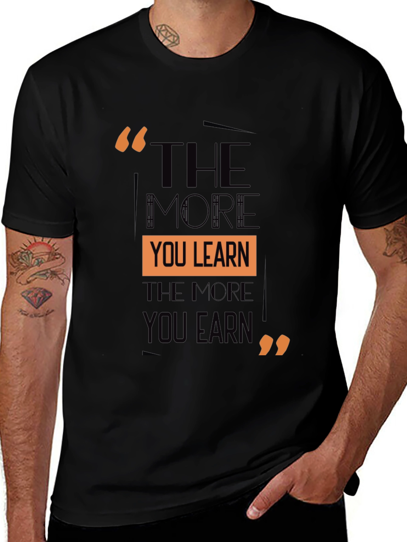 Motivational Quote T-Shirt - Learn and Earn