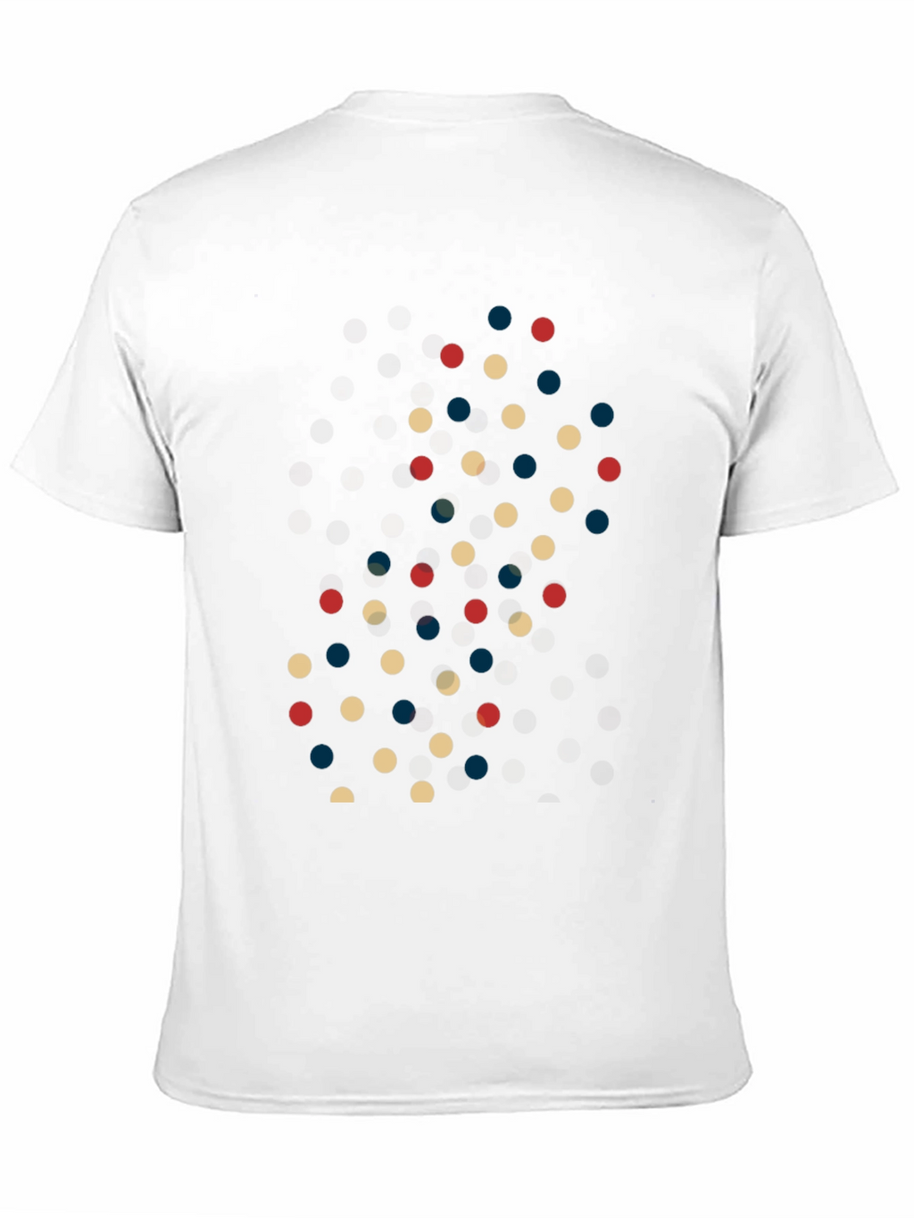 Retro Polka Dot Pattern Mens Black T-Shirt