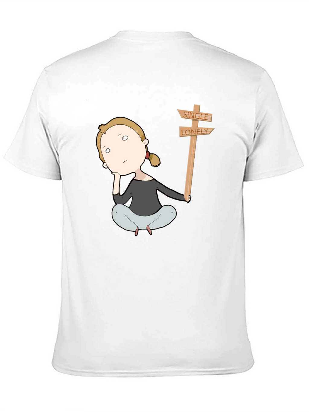 Single Lonely T-Shirt - Cartoon Graphic Tee