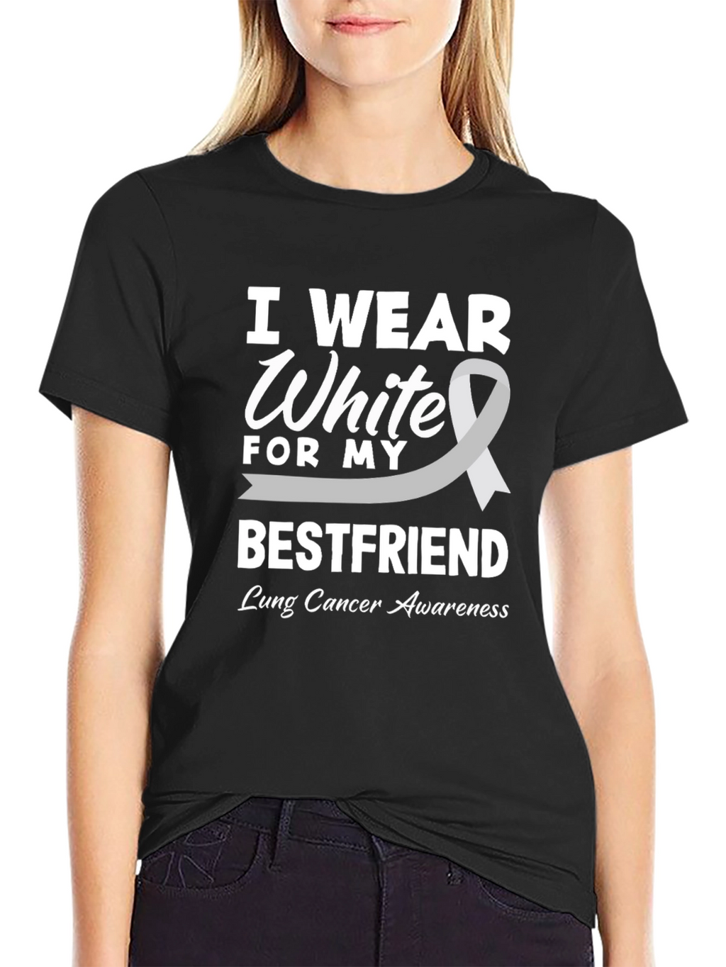 Lung Cancer Awareness T-Shirt - I Wear White
