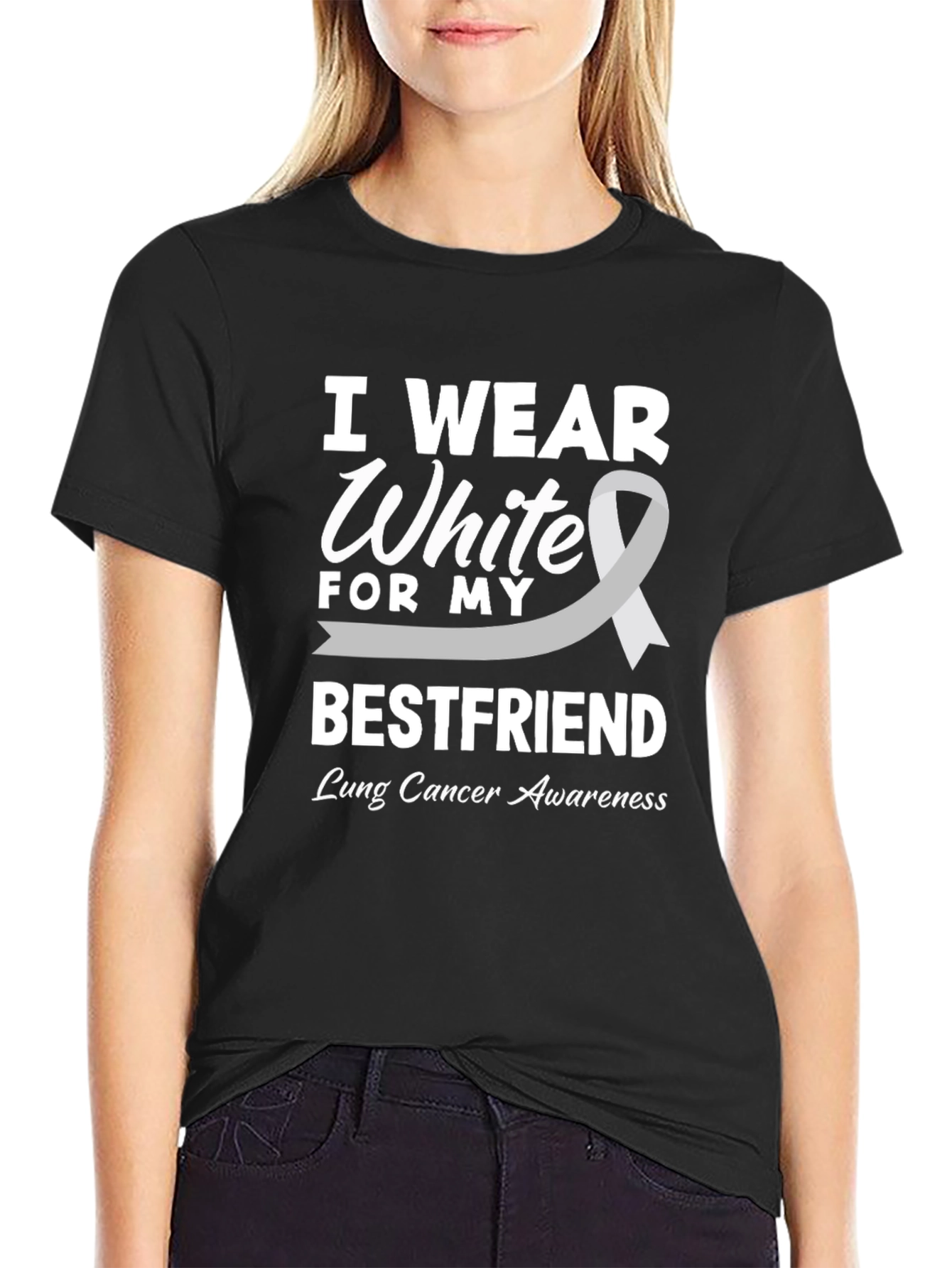 Lung Cancer Awareness T-Shirt - I Wear White