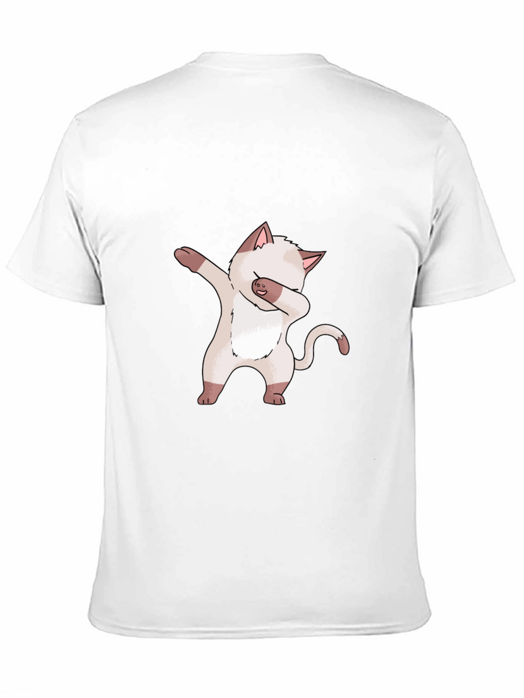 Dabbing Cat Graphic Tee - Black Cotton T-Shirt